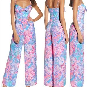 Lilly Pulitzer Jumpsuit Bente Blue size 14 NWT